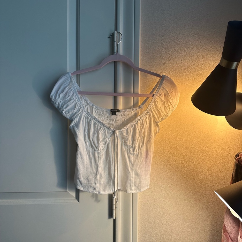 Wild Fable White Puff Sleeve Blouse